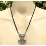 Viking Jewelry Celtic Norse Viking Mjölnir Mjolnir Crow Raven Skane Thors hammer Pewter Mens Pendant Necklace Talisman Charm Protection Amulet men W Stainless Steel tips Durable Nylon Rope Necklace