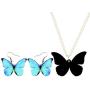 DUOWEI Acrylic Morpho Butterfly Earrings and Chain Necklace Monarch Butterfly Jewelry Sets Charms Insect Dangle Drop Pendant Ornament Gifts for Women Girls Teens