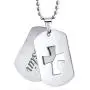 Bling Jewelry Hip Hop Biker Mens Military Army Style Dog Tag Cross Pendant Necklace for Men Black Silver Tone Matte Stainless Steel Bling Jewelry Hip Hop Biker Mens Military Army Style Dog Tag Cross Pendant Necklace for Men Black Silver Tone Matte Stainless Steel