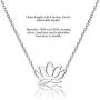 Dainty Lotus Necklace S925 Sterling Silver Yoga Pendant Necklace Graduation Gift for Women Dainty Lotus Necklace S925 Sterling Silver Yoga Pendant Necklace Graduation Gift for Women