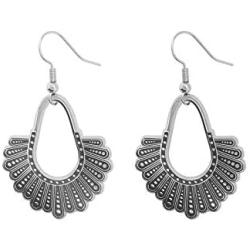 Sterling Silver RBG Dissent Collar Chandelier Earrings Dangle Drop Jewelry Gifts for Women Fan of Ruth Bader Ginsburg