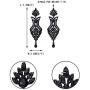 EVER FAITH Womens Rhinestone Crystal Art Deco 1920s Wedding Vase Flower Leaf Teardrop Earrings