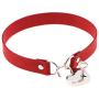 FM FM42 Openable Heart Lock Charm 0.67'' Width Simulated Leather Cloth Choker (16 Colors)