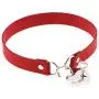 FM FM42 Openable Heart Lock Charm 0.67'' Width Simulated Leather Cloth Choker (16 Colors)