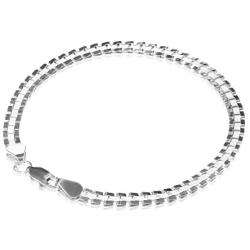 YOSI ALTMANN – 925 Sterling Silver 4mm Link Chain Modern Style Bracelet.