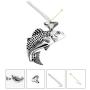 XIUDA Fish Urn Cremation Necklace for Ashes Fishing Locket Ashes Holder Keepsake Cremation Memorial Pendant Jewelry