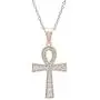 Dazzlingrock Collection 0.50 Carat (ctw) 14K Gold Round Diamond Ankh Cross Pendant 1/2 CT (Silver Chain Included) Dazzlingrock Collection 0.50 Carat (ctw) 14K Gold Round Diamond Ankh Cross Pendant 1/2 CT (Silver Chain Included)