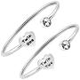 Gzrlyf Twin Cuff Bracelets Twin One Twin Two Jewelry Twin Gifts for Twins