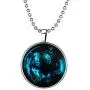 Liavys Tiger Charm Pendant Fashionable Glass Necklace - Glow in The Dark - 23'' Ball Style Chain - Unique Gift and Souvenir