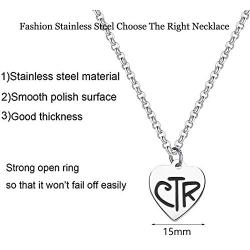 Belingry LDS CTR Necklace for Girls Choose The Right Latter Day Saints Jewelry for Women