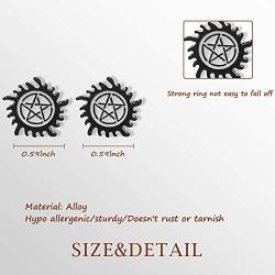 Supernatural Earring Pentacle Stud Winchester Inspired Jewelry Supernatural TV Show Fans Gift