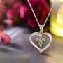 ✦Gifts for Mothers Day✦ Forever Love Heart Necklace Jewelry 18K White Gold/ Rose Gold Plated 925 Sterling Silver Birthstone Pendant Necklace with 5A Cubic Zirconia Birthday Gifts for Women and Girls
