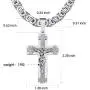 WESTMIAJW Mens Stainless Steel Silver Gold Jesus Cross Pendant Necklace Chain Bracelet Set Jewelry 45/50/55/60/65/70/75cm WESTMIAJW Mens Stainless Steel Silver Gold Jesus Cross Pendant Necklace Chain Bracelet Set Jewelry 45/50/55/60/65/70/75cm