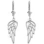 Fine 925 Sterling Silver Guardian Angel Filigree Wing Dangle Earrings Fine 925 Sterling Silver Guardian Angel Filigree Wing Dangle Earrings