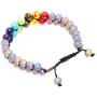 Heavstjer Yoga Chakra Bead Bracelet Double Row Natural Stone Adjustable Rope Bracelet