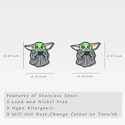 Baby Yoda Earrings Baby Yoda Jewelry For Woman Baby Yoda Fans Gift