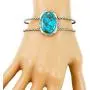 Turquoise Bracelet Sterling Silver 925 & Genuine Copper-Infused Matrix Turquoise (Choose Style)