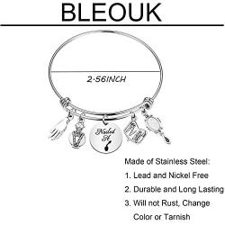 BLEOUK Nail Tech Gift Nail Artist Gift Beautician Gift Nail Tech Charm Bracelet Manicurist Gift Cosmetologist Gift Nailed It Gift
