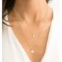 Gold Plated 925 Sterling Silver 6mm Small Disc Dainty Letter Pendant Necklace Personalized Hypoallergenic Initial Heart Engraved Jewelry Women Girls Birthday Gift