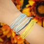 FANCY SHINY Braid String Bracelet Handmade Bead Rope Charms Surfer Beach Jewelry Best Friend Bracelet for Women Teens