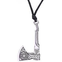 fishhook Vintage Retro Trinity Celtic Knot Norse Viking Odin Valknut Amulet Axe Pendant Necklace Jewelry