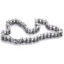 Qiaonitu 11mm Punk Bike Motorcycle Necklace Men 316L Stainless Steel Motor Bicycle Biker Chain Long Necklace Jewelry Silver 21.65-28inch