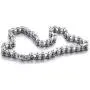 Qiaonitu 11mm Punk Bike Motorcycle Necklace Men 316L Stainless Steel Motor Bicycle Biker Chain Long Necklace Jewelry Silver 21.65-28inch