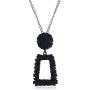 Statement Necklace Drop Earrings Set for Women Large Metal Crystal Geometric Dangle Earrings Necklace Jewelry Set