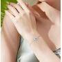 FANCIME Sterling Silver Evil Eye Necklace Evil Eye Bracelet Cubic Zirconia Simulated Diamond Pendant Necklace Yom Kippur Gifts Danity Fine Jewelry for Women Girls