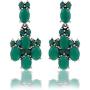 Efulgenz Boho Vintage Antique Ethnic Gypsy Indian Oxidized Silver Crystal Cubic Zirconia Bridal Necklace Earrings Jewelry Set