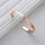 LIUANAN Inspirational Bracelets for Women Men Engraved Personalized Cuff Bangle Stainless Steel Jewelry Gifts with Message