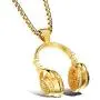 SAWADA Hip Hop Punk Style Stainless Steel Headphone Pendant Necklace DJ Music Chain Necklace Gold/Black/Silver SAWADA Hip Hop Punk Style Stainless Steel Headphone Pendant Necklace DJ Music Chain Necklace Gold/Black/Silver