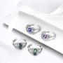 Aurora Tears Music/Knot Rings Women 925 Sterling Silver Music/Celetic Earrings Crystal Fashion Jewelry