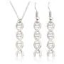 Kebaner DNA Double Helix Chemistry Science Molecule Biology Necklace and Earrings Jewelry Set for Women Kebaner DNA Double Helix Chemistry Science Molecule Biology Necklace and Earrings Jewelry Set for Women