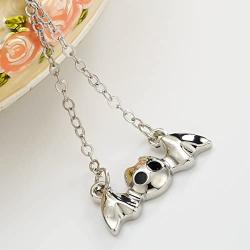 PANGRUI Adorable Tiny Vampire Bat Pendant Necklace, Gift for Batman Fans