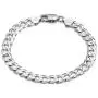 Amberta Plated on 925 Sterling Silver Bracelet - Various Styles - 8 mm Thick - Flat Cuban Curb Chain for Men - Length 8 Inch Amberta Plated on 925 Sterling Silver Bracelet - Various Styles - 8 mm Thick - Flat Cuban Curb Chain for Men - Length 8 Inch
