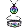 calhepco 2pcs Cartoon Ball Game Mega Stone Bracelet and Necklace Charms Toy Pendant Box