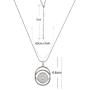 My Prime Gifts Interchangeable Snap Jewelry Double Halo Necklace 24'' + 3'' Extender Holds 18-20mm