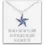 Starfish Necklace – Tribal Nautical Pendant – Cute Silver Charm with Message Card