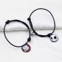 KUIYAI Jack and Sally Bracelet Set 2PCS Adjustable Magnetic Mutual Attraction Couple Bracelet