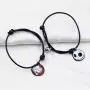 KUIYAI Jack and Sally Bracelet Set 2PCS Adjustable Magnetic Mutual Attraction Couple Bracelet