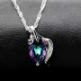 Uloveido Fashion Wedding Anniversary Jewelry Set for Women Red Purple Crystal Necklace Studs Ring Jewelry Set for Girls T300