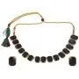 Efulgenz Fashion Chunky Crystal Oxidized Gold Statement Choker Necklace Earrings Bracelet Ring Set Costume Jewelry Set (Color Options)