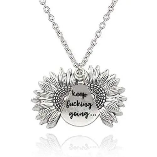 SUNSHI New Upgrade Sunflower Necklace Engraved 2 Sided Version Heart Locket You are My Sunshine Love You Pendant with Box for Women, Mother, Daughter SUNSHI New Upgrade Sunflower Necklace Engraved 2 Sided Version Heart Locket You are My Sunshine Love You Pendant with Box for Women, Mother, Daughter