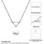 ChicSilver Customizable Tiny Hear/Star/Moon/Dot/Triangle Pendant Necklace,925 Sterling Silver Dainty Personalized Heart Choker Necklace Gift for Women, Silver/Gold/Rose Gold(with Gift Box)