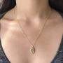 ZLXPRO Virgin Mary Necklace Blessed Mother Gold Pendant Christening Jewelry Sterling Silver Catholic Gift for Women Mom Sister