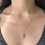 ZLXPRO Virgin Mary Necklace Blessed Mother Gold Pendant Christening Jewelry Sterling Silver Catholic Gift for Women Mom Sister