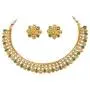 Ratna creation SANARA Beautiful Indian Bollywood Gold Plated Polki Traditional Sleek Necklace & Earring Set Women Wedding Partywear Jewelry Ratna creation SANARA Beautiful Indian Bollywood Gold Plated Polki Traditional Sleek Necklace & Earring Set Women Wedding Partywear Jewelry