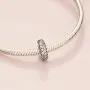 Pandora Jewelry Clear Sparkle Spacer Cubic Zirconia Charm in Sterling Silver Pandora Jewelry Clear Sparkle Spacer Cubic Zirconia Charm in Sterling Silver