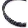 Big Hook Mens Braided Leather Bracelet Black Handcrafted in USA Big Hook Mens Braided Leather Bracelet Black Handcrafted in USA